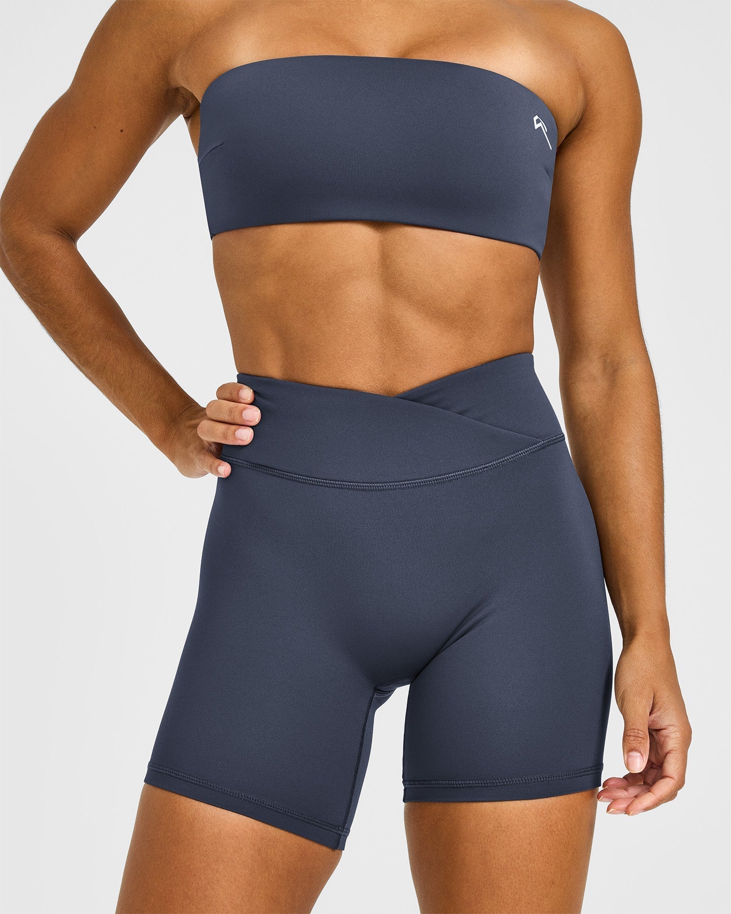 Unified Wrap Shorts White Logo 6" | True Blue