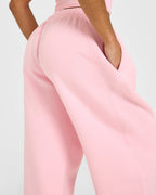 Foundations Oversized Cuffed Joggers with Oner Embroidery | Petal Pink