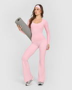 SoftMotion™ Flared Bottoms with White Logo | Cherry Blossom Pink