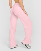 SoftMotion™ Straight Leg Bottoms with White Logo | Cherry Blossom Pink