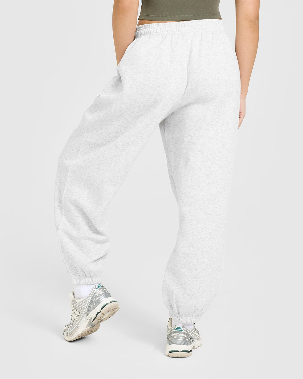 Foundations Oversized Oner Joggers | Light Grey Marl