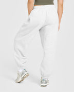 Foundations Oversized Oner Joggers | Light Grey Marl