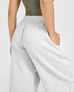 Foundations Oversized Oner Joggers | Light Grey Marl