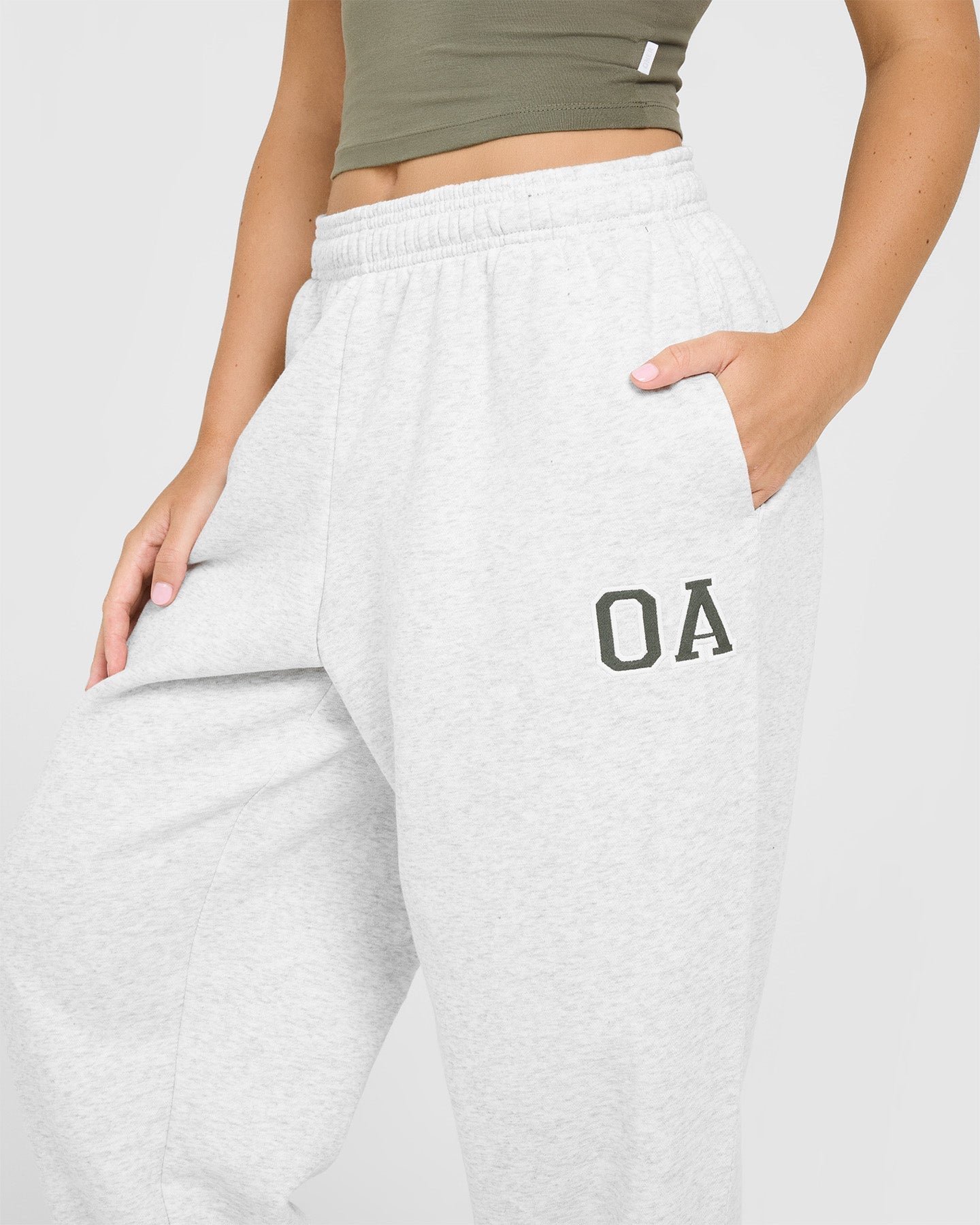 Foundations Oversized Oner Joggers | Light Grey Marl