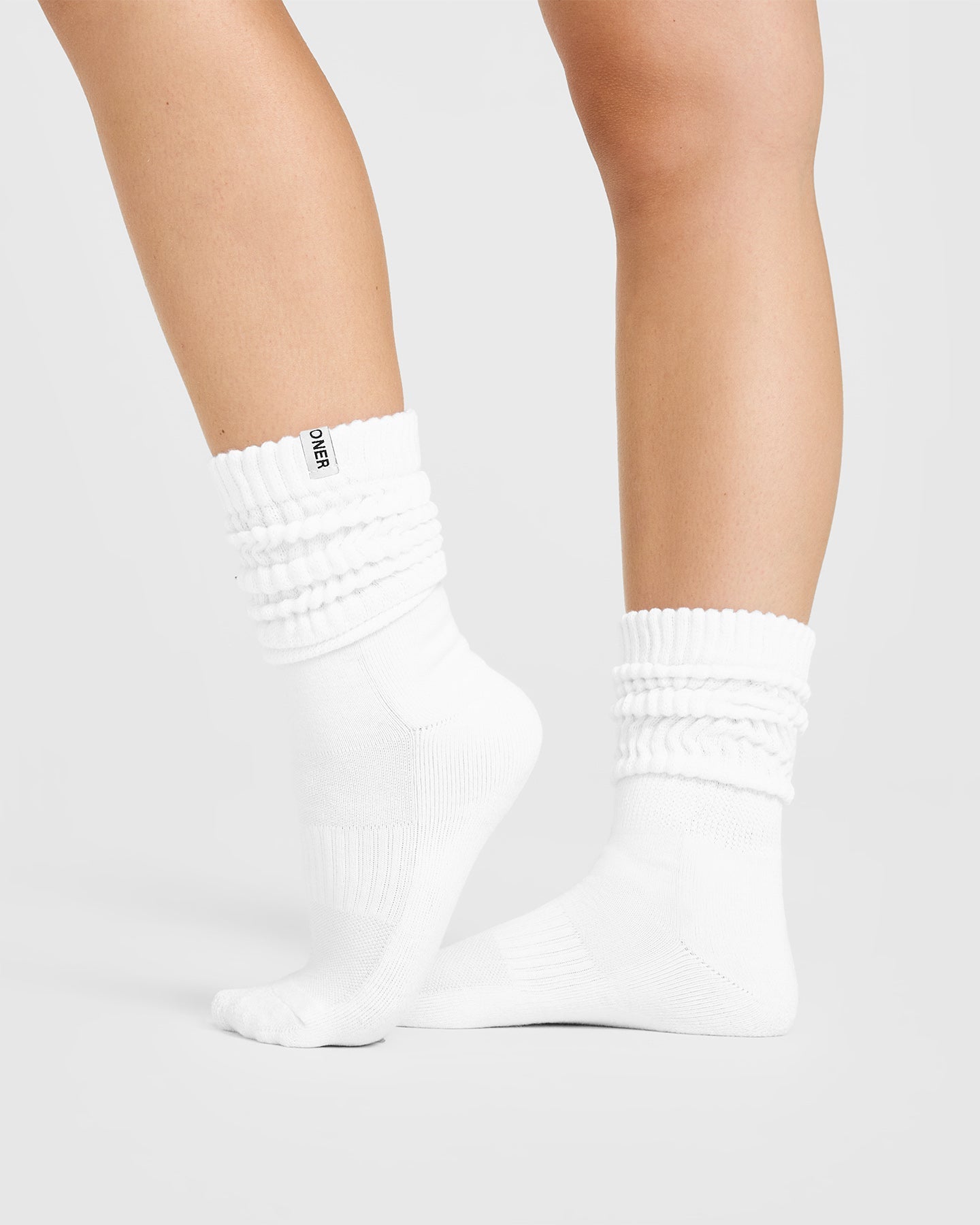 Slouchy Lounge Socks 2 Pack | Sand/ White