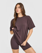 Classic Oversized Lightweight T-Shirt | Umber Brown
