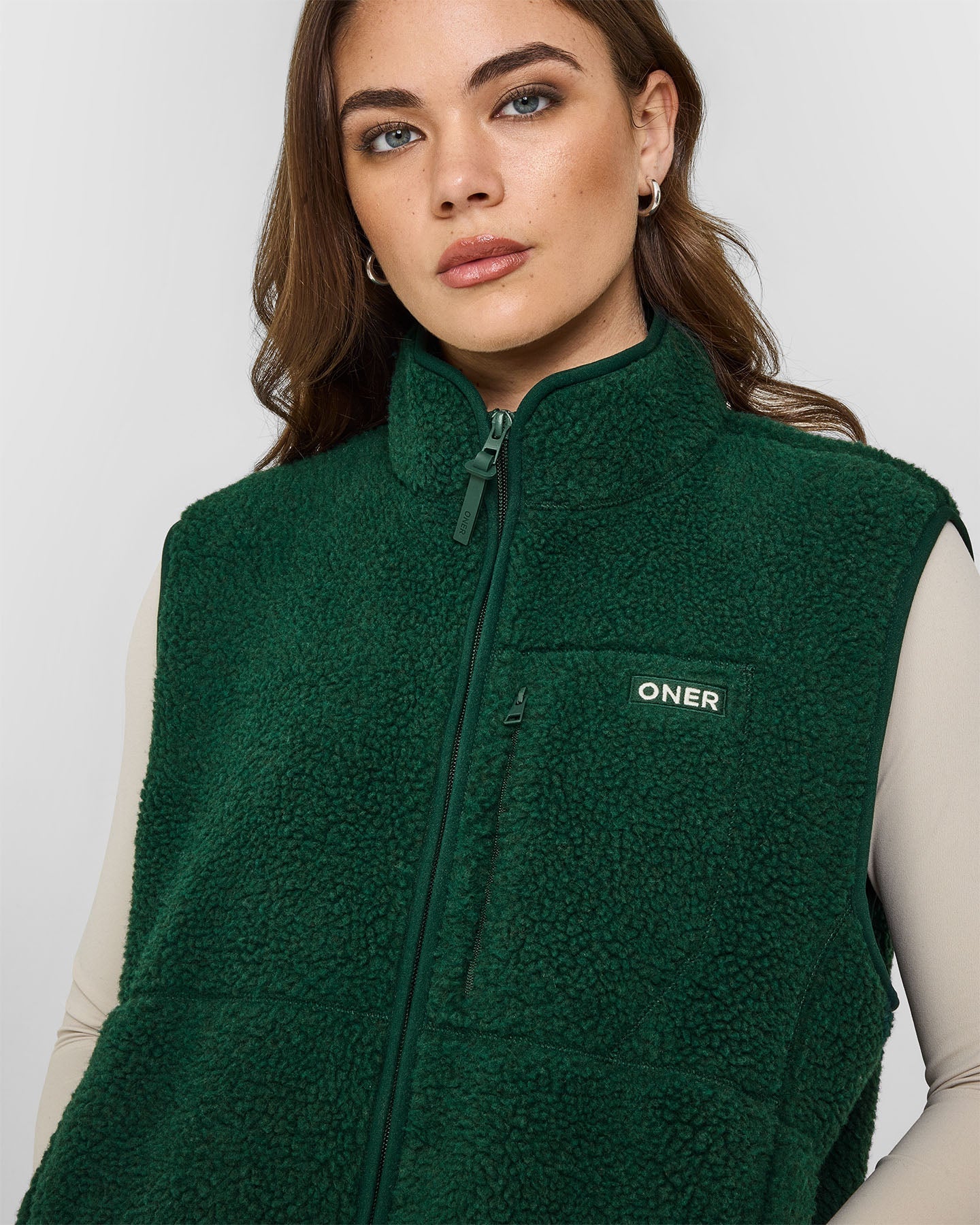 Fleece Gilet with Chest Pocket | Racing Green
