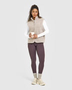 Fleece Gilet with Chest Pocket | Warm Sand