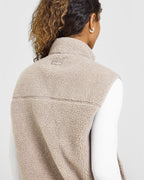 Fleece Gilet with Chest Pocket | Warm Sand