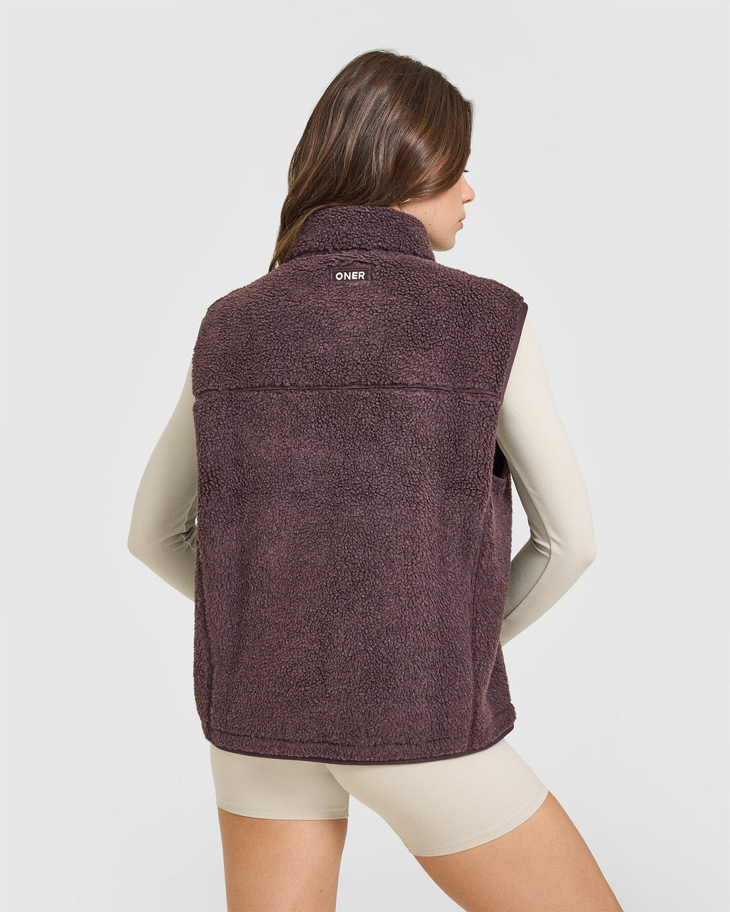 Fleece Gilet with Chest Pocket | Umber Brown