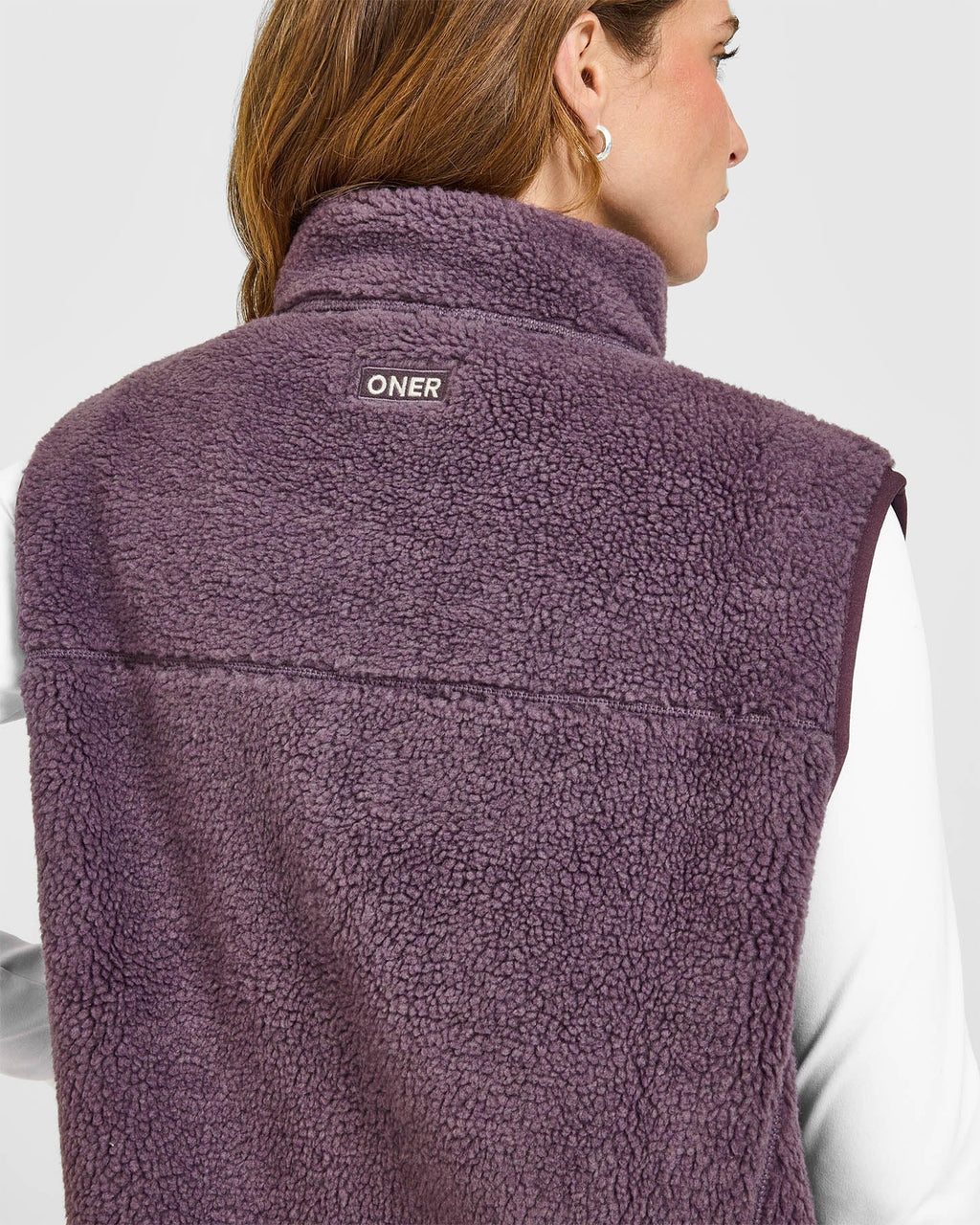 Fleece Gilet with Chest Pocket | Vintage Purple
