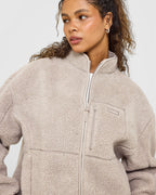 Fleece Jacket with Chest Pocket | Warm Sand