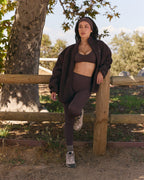 Fleece Jacket with Chest Pocket | Umber Brown