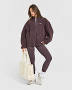 Fleece Jacket with Chest Pocket | Umber Brown