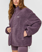 Fleece Jacket with Chest Pocket | Vintage Purple