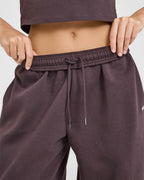 Foundations Oversized Straight Leg Joggers | Umber Brown