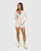 Mellow™ Rib Long Sleeve Cardigan | Sand