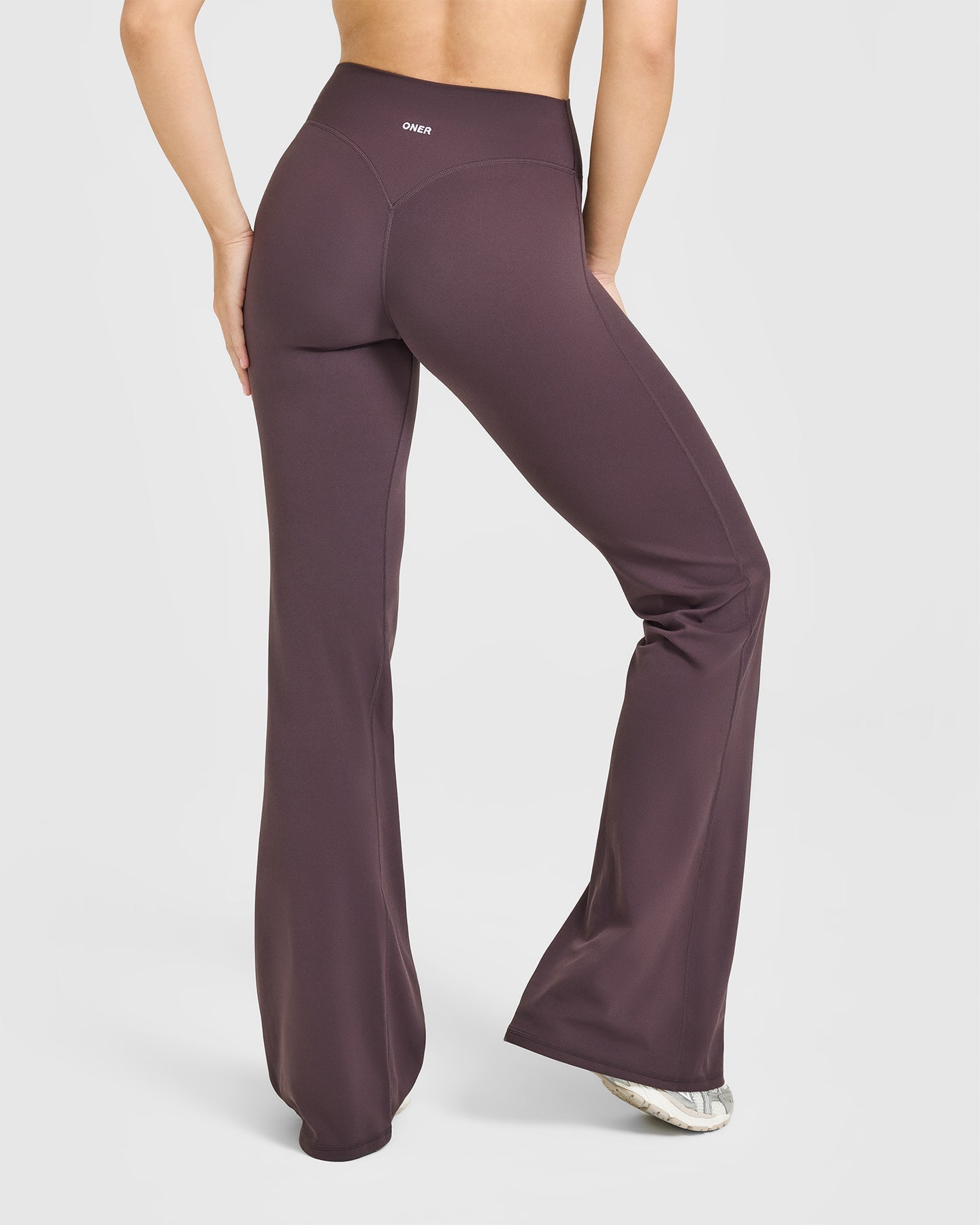 SoftMotion™ Flared Bottoms with White Logo | Dark Umber Brown