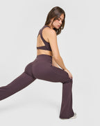 SoftMotion™ Flared Bottoms with White Logo | Dark Umber Brown