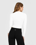 SoftMotion™ Long Sleeve Mid Top | White