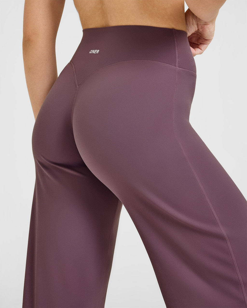 SoftMotion™ Straight Leg Bottoms with White Logo | Vintage Purple