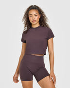 Cotton Relaxed T-Shirt | Umber Brown