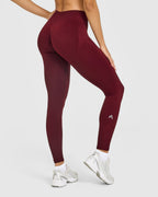 EnhanceLift™ Seamless Leggings with White Logo | Rosewood