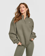 Foundations 1/4 Zip Sweatshirt | Alpine Green