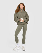 Foundations 1/4 Zip Sweatshirt | Alpine Green