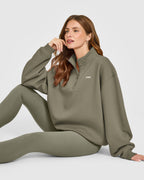 Foundations 1/4 Zip Sweatshirt | Alpine Green