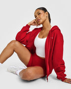 Foundations Zip Through Hoodie | Toasted Red