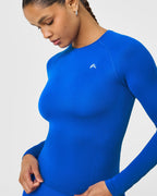 Go To Seamless Fitted Long Sleeve Top | Cobalt Blue