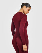 Go To Seamless Fitted Long Sleeve Top | Rosewood