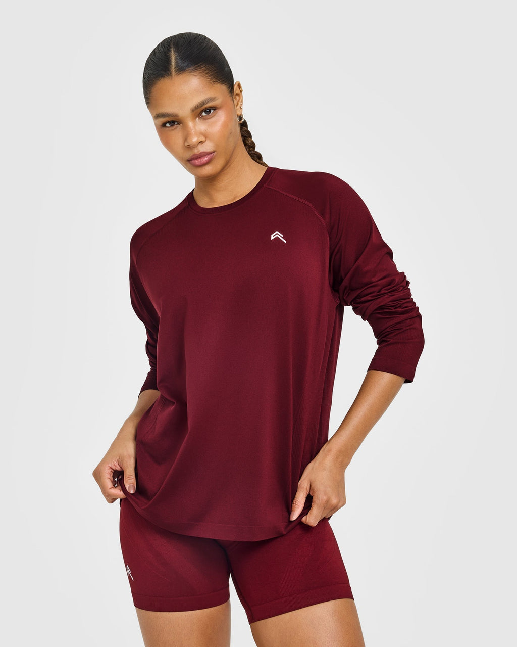 Go To Seamless Loose Long Sleeve Top | Rosewood