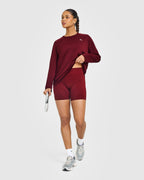 Go To Seamless Loose Long Sleeve Top | Rosewood