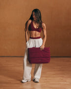 Quilted Tote Bag | Deep Cherry