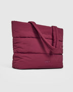 Quilted Tote Bag | Deep Cherry