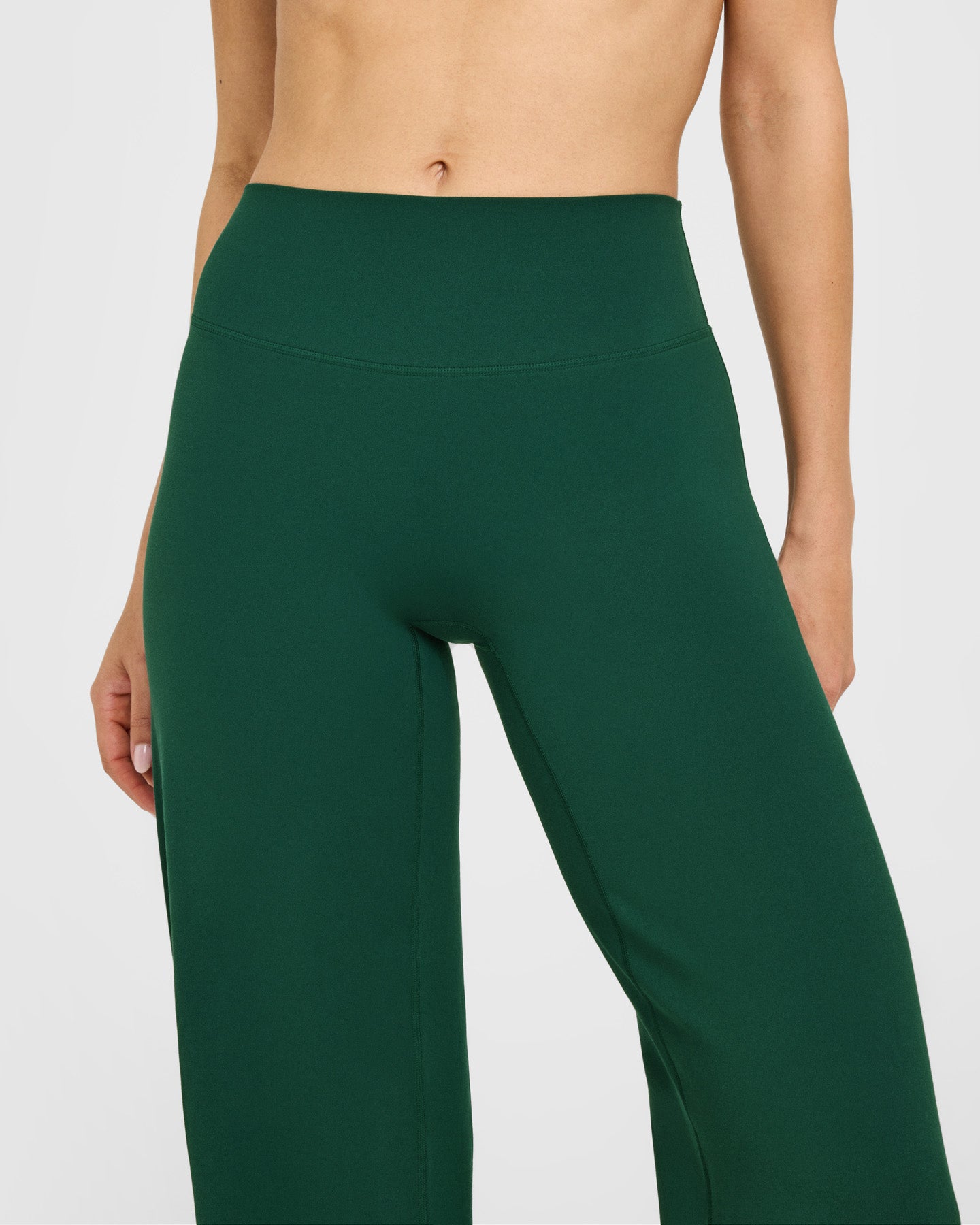 SoftMotion™ Straight Leg Bottoms with White Logo | Dark Racing Green