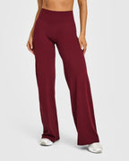 SoftMotion™ Straight Leg Bottoms with White Logo | Light Rosewood