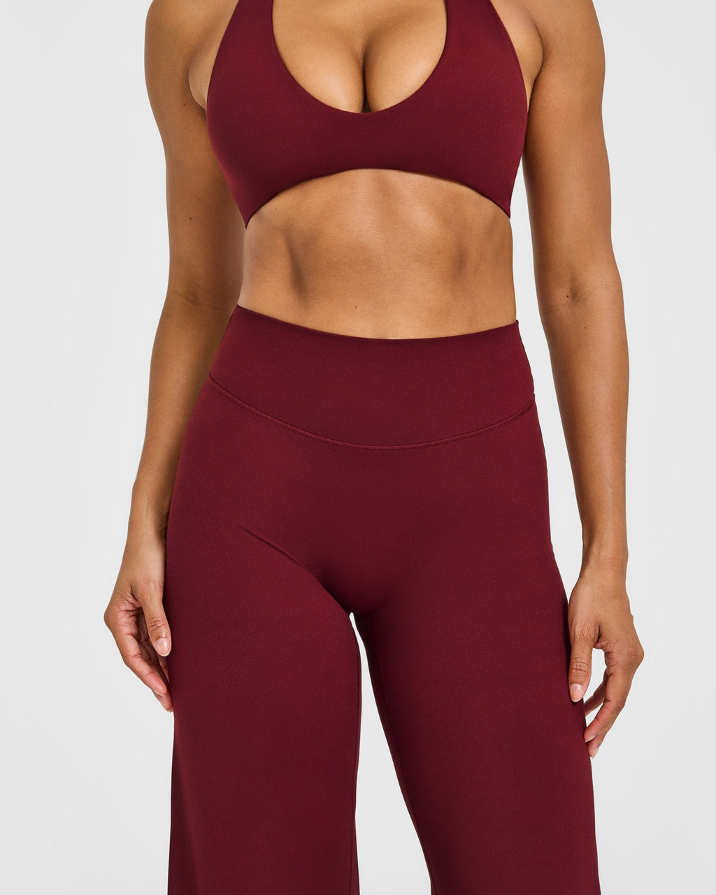 SoftMotion™ Straight Leg Bottoms with White Logo | Light Rosewood