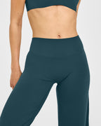 SoftMotion™ Straight Leg Bottoms with White Logo | Oil Blue