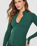 SoftMotion™ Jacket with White Logo | Dark Racing Green