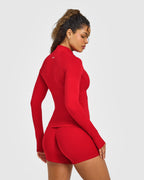 SoftMotion™ Jacket with White Logo | Light Toasted Red