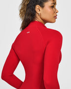 SoftMotion™ Jacket with White Logo | Light Toasted Red