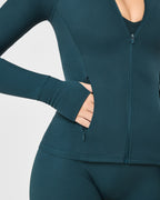 SoftMotion™ Jacket with White Logo | Oil Blue